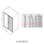 CERANO - Sprchové posuvné dveře Varone POINT L/P - 6 mm - chrom, transparentní sklo - 140x195 CER-DY505-140-195