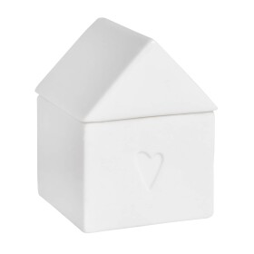 Räder Porcelánová dózička Small House, bílá barva, porcelán,