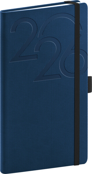 Týdenní diář 2026 NOTIQUE kapesní - Ajax modrý, 9 x 15,5 cm