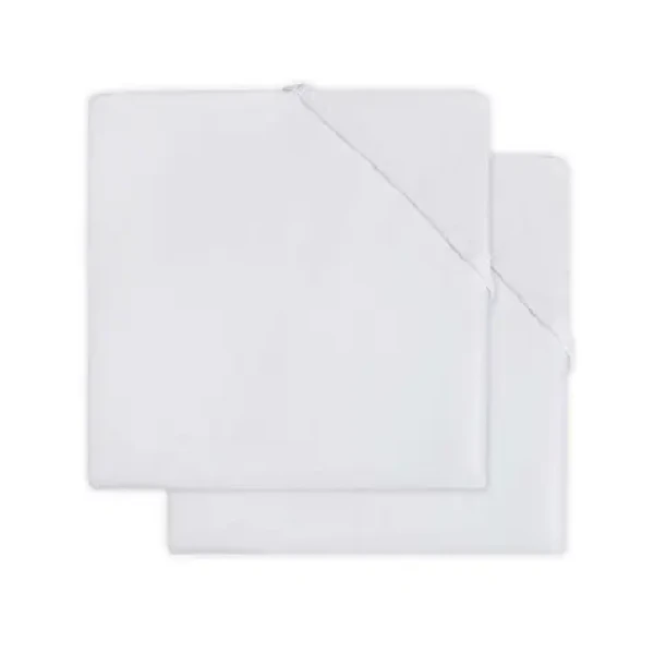 Jollein Prostěradlo napínací 60x120 cm froté White 2 ks / Pro matraci do 120 x 60 cm (2512-507-00001)