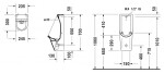DURAVIT - Starck 3 Pisoár, zadní přívod vody, Rimless, s WonderGliss, alpská bílá 08272500001