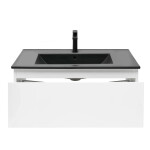 Koupelnová skříňka s umyvadlem SAT B-WAY 79x30x45 cm bílá lesk BWAY80WU4BB BWAY80WU4BB
