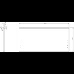 MEXEN/S - Orio koupelnová skříňka pod umyvadlo 90 cm s deskou, 1 šuplík, černá mat 91A10-09047-1-BFC71