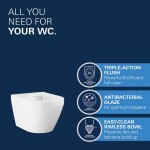 GROHE - Euro Ceramic Závěsné WC, Rimless, Triple Vortex, alpská bílá 102486SH00