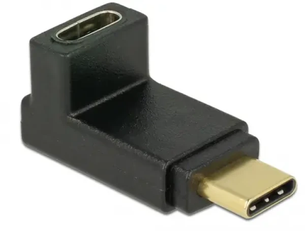 Delock Adaptér SuperSpeed USB 10 Gbps (USB 3.1 Gen 2) USB Type-C™ samec port samice černá / pravoúhlý nahoru dolů (65914-D)