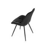 Židle jídelní, černá látka, černý kov, otočný mechanismus 90°/90° (L/P) - funkce reset