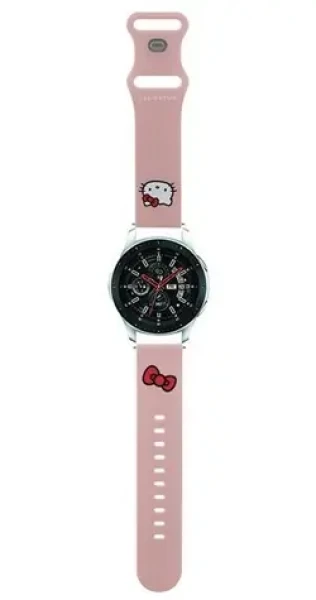 Hello Kitty Silicone Kitty Head růžová / Řemínek na hodinky / silikonový / univerzální 22 mm (HKUWLSCHBLP)