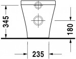 DURAVIT - DuraStyle Stojící WC, s WonderGliss, bílá 21500900001