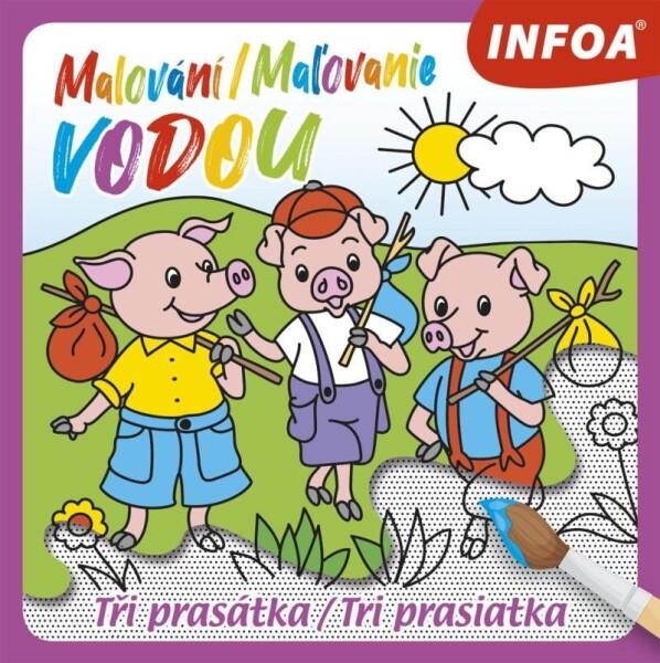 Malování Maľovanie vodou Tři prasátky