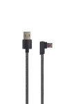 2GO USB-A - Micro-USB 1 m černá / Datový kabel / Nylon / Úhlový konektor (797005)