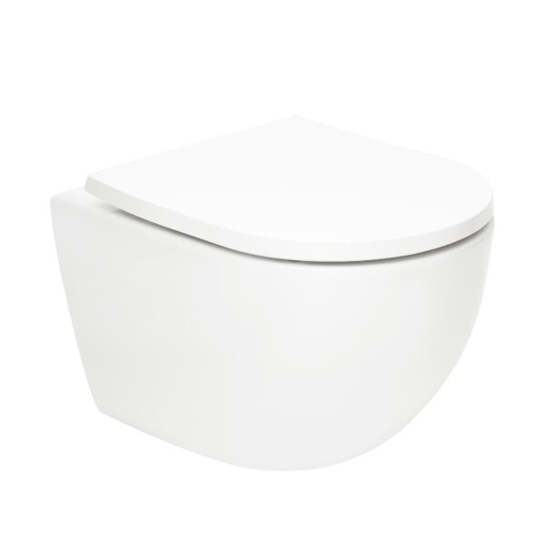 WC s prkénkem softclose závěsné SAT Fusion bílé vírové SATFUS010RTORP SATFUS010RTORP