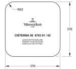 VILLEROY & BOCH - Keramický dřez Cisterna 50 Cream podstavný 445 x 445 bez excentru 670301KR
