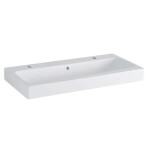 GEBERIT - iCon Umyvadlo 90x49 cm, s přepadem, 2 otvory pro baterii, bílá 502.924.00.1