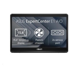 ASUS PC AiO ExpertCenter E1 (E1600WKAT-8128M), Celeron N4500, 15.6" 1920 x 1080, 8GB, 128GB SSD, UHD, bez OS, Black EDF_4830116