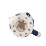 Bloomingville Keramický svícen Caty Blue – set 2 ks, modrá barva, keramika