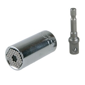 LEVIOR 17810 Hlavice nástrčná univerzální 7–19mm, 3/8" s adaptérem 1/4", CrV