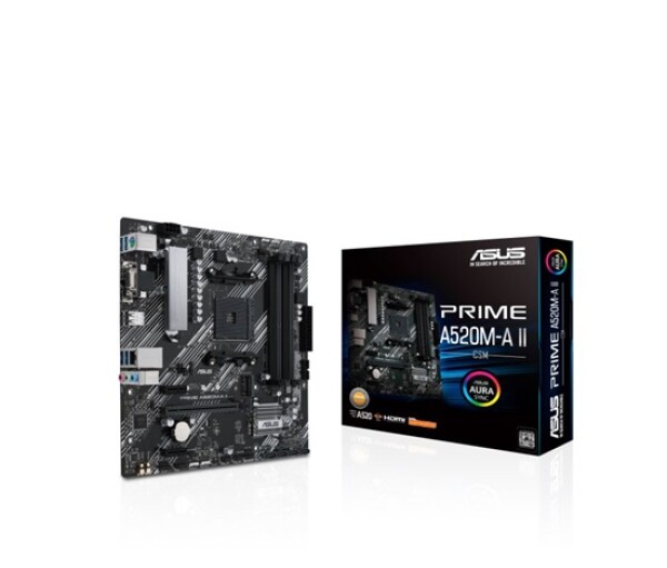 ASUS MB Sc AM4 PRIME A520M-A II CSM, AMD A520, 4xDDR4, 1xDP, 1xHDMI, 1xVGA, mATX EDF_1887088