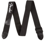 Fender Poly Logo Strap White Logo Black