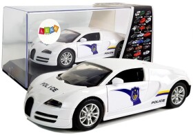 Mamido Policejní sportovní vůz Bugati Veyron se zvukovými efekty a světly bíle