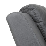 TV a relaxační křeslo, manuální polohování, potah šedá látka v dekoru kůže