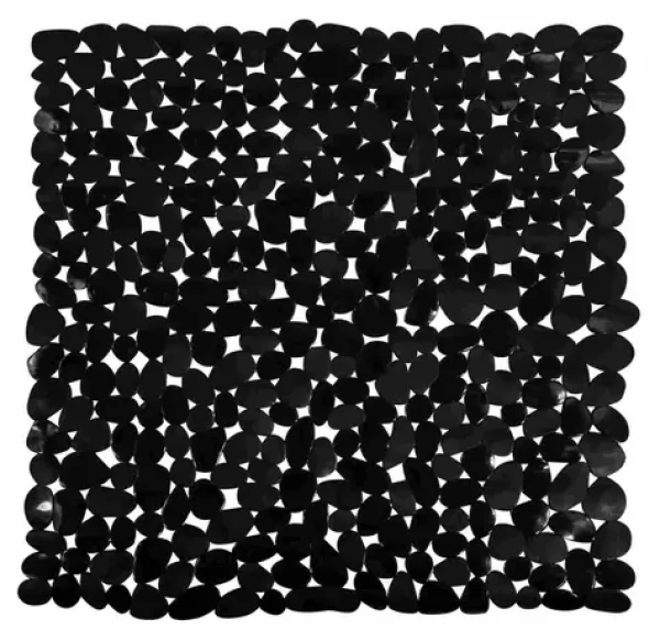 MSV GALETS protiskluzová podložka do sprchy černá / PVC / 53 x 53 cm