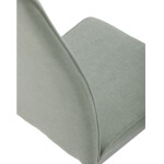 Židle jídelní, zelená látka, šedé kovové nohy