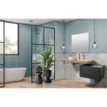 Mereo Ponte, koupelnová deska pod umyvadlo 140 cm, dub Riviera CN263DR