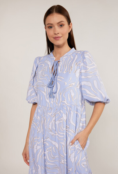 Monnari Midi šaty Vzorované šaty ležérním střihem Multi Blue