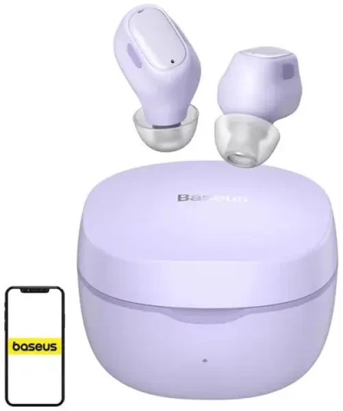 Baseus Bowie WM01 fialová / Bezdrátová sluchátka / Bluetooth 5.3 (NGTW370005)