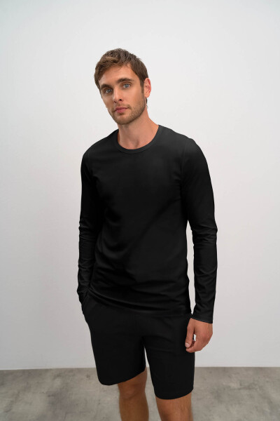 Vamp - Pánské bavlněné tričko s dlouhými rukávy 20923 - Vamp black l