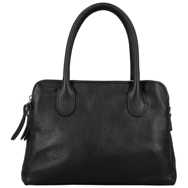 Módní dámská kožená kabelka do ruky Sawina, černá