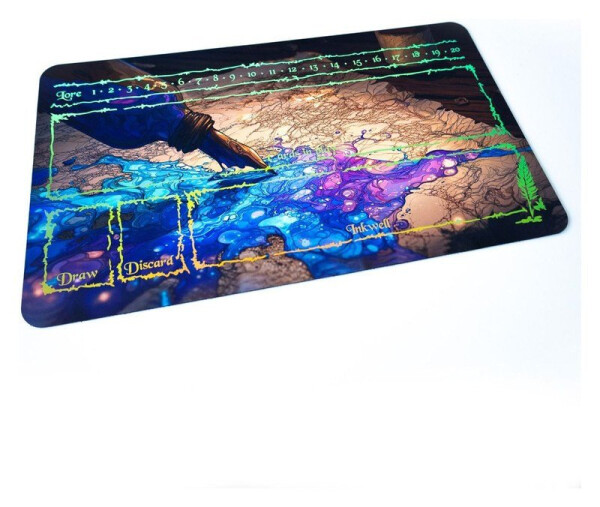 Herní podložka - 61 x 35,5 cm - Magic Quill kompatibilní s TCG Lorcana - Holografická úprava