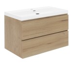 Koupelnová skříňka s umyvadlem SAT B-Way 99x50x45 cm dub mat BWAY2100OAKU4 BWAY2100OAKU4