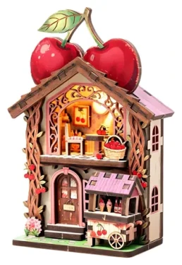 2KIDS TOYS 3D dřevěná skládačka Magnet Třešňová chaloupka