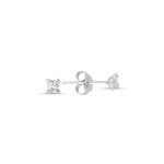 LUNICA Stříbrné puzetové náušnice SQUARE 3mm 0832