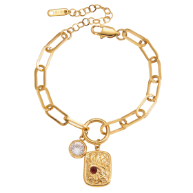 ELENYS Relic Chain – pozlacený náramek 18K žluté zlato Délka náramku: 18+5 cm / max. 23 cm