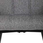 Židle jídelní, světle šedá látka, černý kov