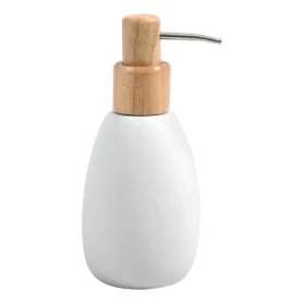 Spirella SVEN dávkovač mýdla bílý / polyresin / dřevo / 260 ml (7610583214157)