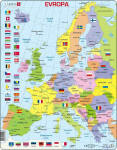 Puzzle MAXI Mapa Evropy (na šířku)/70dílků