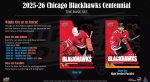Hokejové Karty 2025-26 Upper Deck Chicago Blackhawks NHL Centennial Hobby balíček