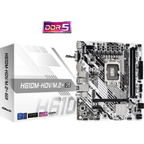 ASRock MB Sc LGA1700 H610M-HDV/M.2+ D5, Intel H610, 2xDDR5, 1xDP, 1xHDMI, 1xVGA, mATX EDF_380903