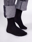 Yoclub Pánské hladké černé ponožky 6-pack SKA-0055F-3400 Black 39-42