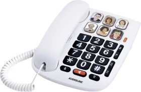 Alcatel TMAX10 bílá / pevná linka / velké tlačítka / rychlá volba (TMAX10)