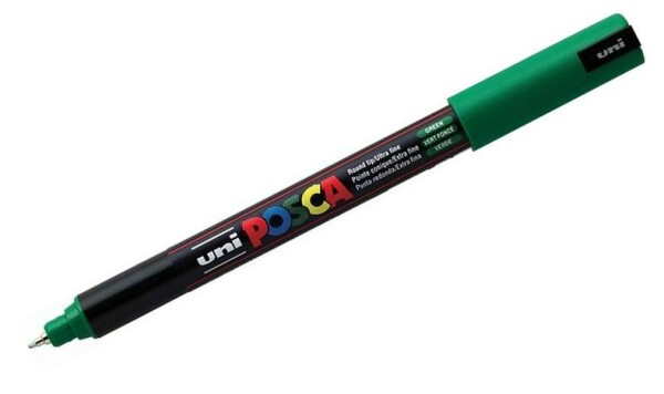 Akrylový popisovač Uni Posca 1MR 0,7 mm trubičkový hrot, zelený 06