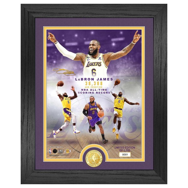 Obraz Los Angeles Lakers NBA LeBron James All-Time Leading Scorer Bronze Coin