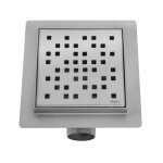 REA - Podlahová vpusť DOTS 120x120 kartáčovaný nikl REA-G6202