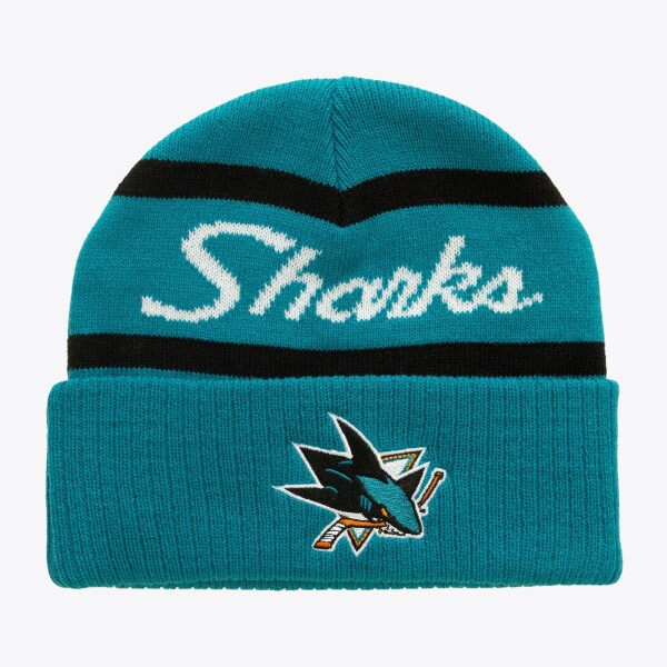 Mitchell & Ness Pánská zimní čepice San Jose Sharks NHL Head Coach Knit