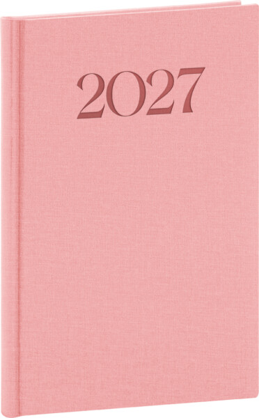 Týdenní diář 2027 Notique A5 Biella růžový