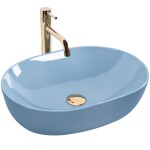 REA - Umyvadlo na desku LISA L.BLUE SHINY REA-U6620