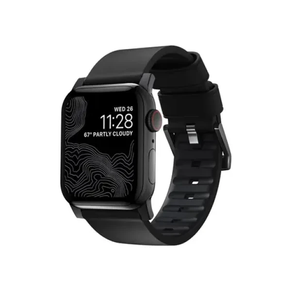Nomad Active Pro hydrofobní kožený řemínek pro Apple Watch 44mm / 42mm - černý NM1A41BNW0